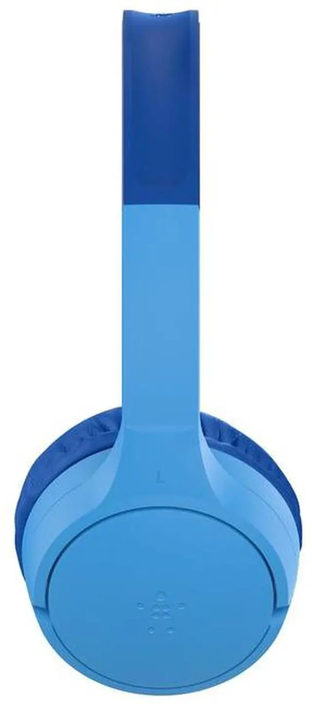 Alt view image 3 of 9 - Belkin SoundForm Mini Wireless On-Ear Headphones for Kids - Blue
