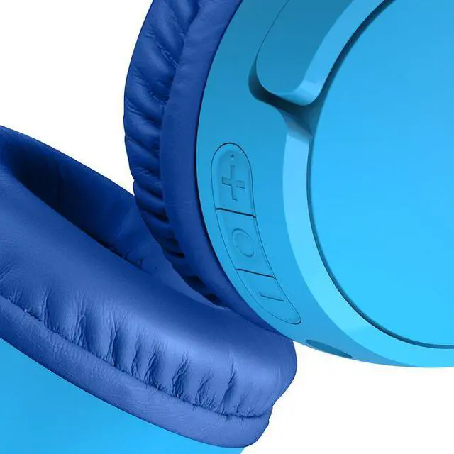 Alt view image 2 of 9 - Belkin SoundForm Mini Wireless On-Ear Headphones for Kids - Blue