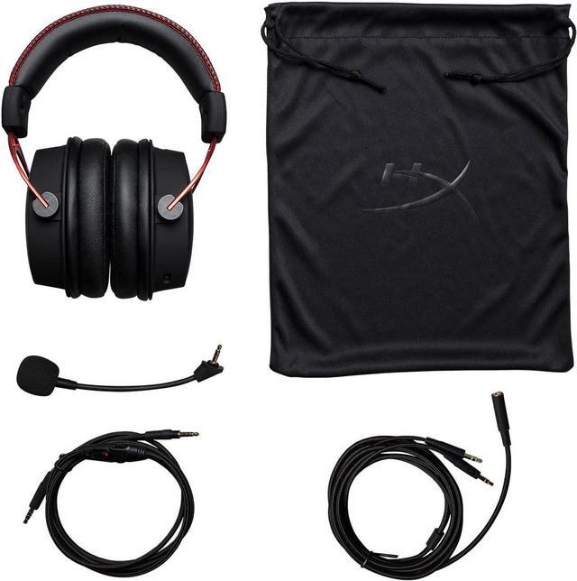Alt view image 5 of 9 - HyperX Cloud Alpha - Gaming Headset, Dual Chamber Drivers, Legendary Comfort, Aluminum Frame, Detachable Microphone, Works on PC, PS4, PS5, Xbox One/ Series X|S, Nintendo Switch and Mobile – Red