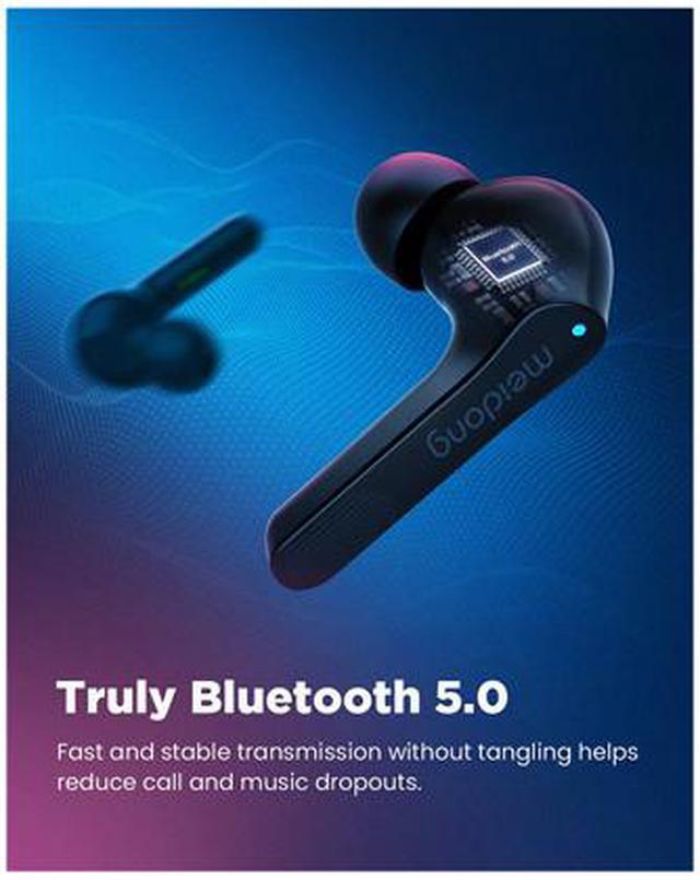 True Wireless Earbuds, Meidong Bluetooth Earbuds Headphones V5.0 KY06  in-Ear Earphones with Premium Sound Deep Bass Smart Touch Control Built-in  Mic