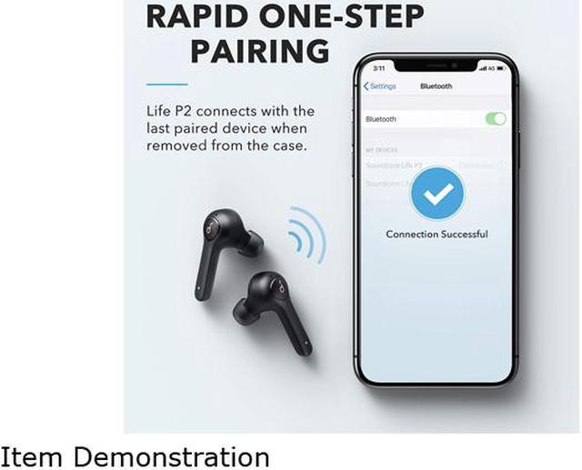 Alt view image 4 of 6 - Anker Soundcore Life P2 True Wireless Earbuds with 4 Microphones, CVC 8.0 Noise Reduction, Graphene Drivers for Clear Sound, USB C, 40H Playtime, IPX7 Waterproof