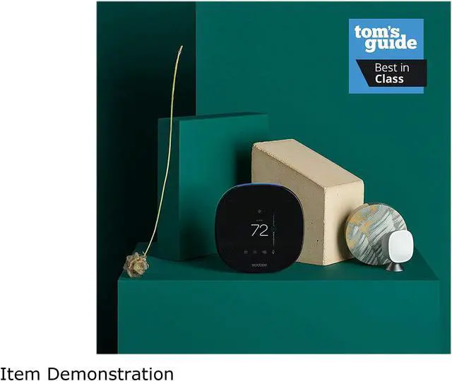Alt view image 2 of 9 - Ecobee Smart Thermostat with Voice Control Compatible with Google Assist, Alexa, and Homekit (EB-STATE5- 01)