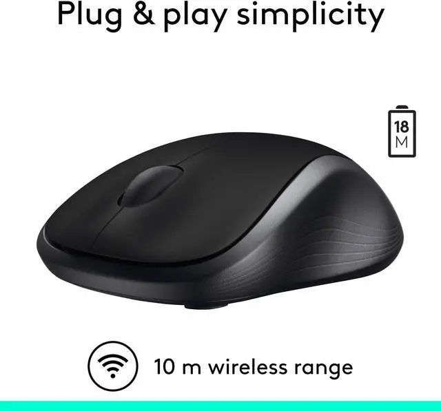 Alt view image 4 of 8 - Logitech M310 Wireless Optical Mouse, Black (910-004277)