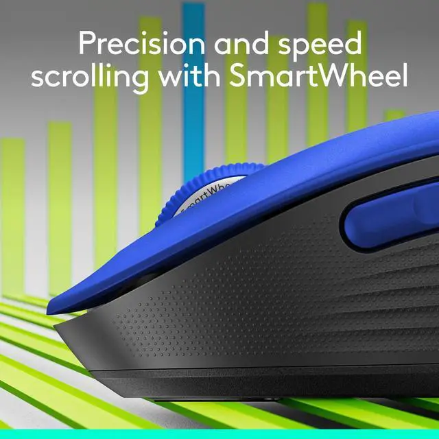 Alt view image 2 of 10 - Logitech Signature M650 L Mouse - Optical - Wireless - Bluetooth/Radio Frequency - Blue - USB - 2000 dpi - Scroll Wheel - 5 Button(s) - 5 Programmable Button(s) - Large Hand/Palm Size