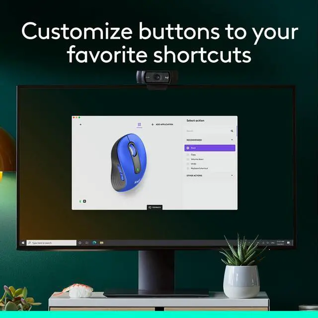 Alt view image 5 of 10 - Logitech Signature M650 L Mouse - Optical - Wireless - Bluetooth/Radio Frequency - Blue - USB - 2000 dpi - Scroll Wheel - 5 Button(s) - 5 Programmable Button(s) - Large Hand/Palm Size