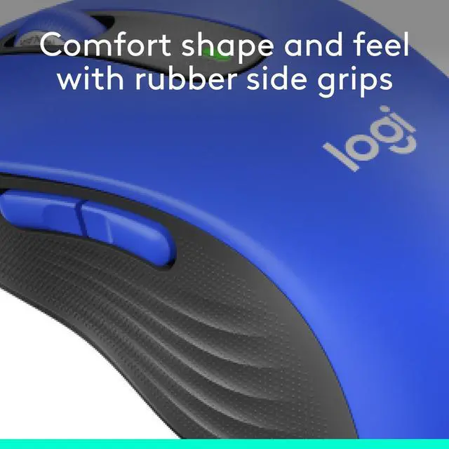 Alt view image 8 of 10 - Logitech Signature M650 L Mouse - Optical - Wireless - Bluetooth/Radio Frequency - Blue - USB - 2000 dpi - Scroll Wheel - 5 Button(s) - 5 Programmable Button(s) - Large Hand/Palm Size