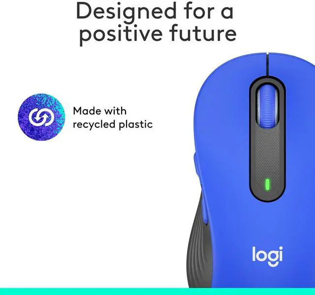 Alt view image 10 of 10 - Logitech Signature M650 L Mouse - Optical - Wireless - Bluetooth/Radio Frequency - Blue - USB - 2000 dpi - Scroll Wheel - 5 Button(s) - 5 Programmable Button(s) - Large Hand/Palm Size