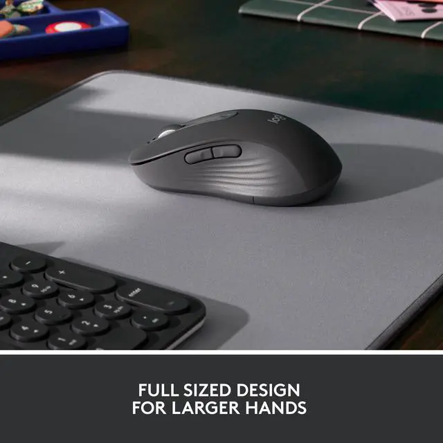 Alt view image 5 of 9 - Logitech Signature M650 L for Business Wireless Mouse, for Large Sized Hands, Logi Bolt, Bluetooth, SmartWheel - Graphite