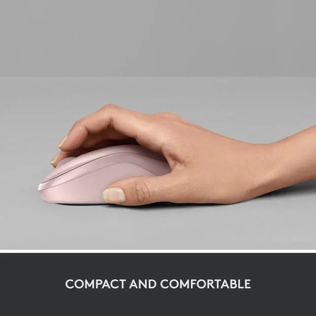 Alt view image 4 of 9 - Logitech M240 Silent Bluetooth Mouse, Wireless, Compact, Portable, Smooth Tracking, 18-Month Battery, for Windows, macOS, ChromeOS, Compatible with PC, Mac, Laptop, Tablets - Rose
