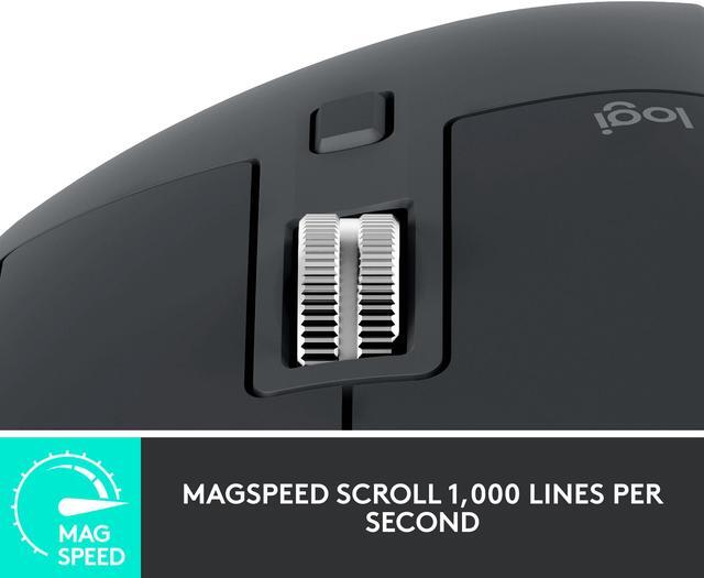 Alt view image 6 of 10 - Logitech MX Master 3S for Business, Wireless Mouse with Quiet Clicks, 8K DPI, Secured Logi Bolt USB Receiver, Bluetooth, USB-C Charging, MagSpeed Scrolling, Windows/Mac/Chrome/Linux - Graphite