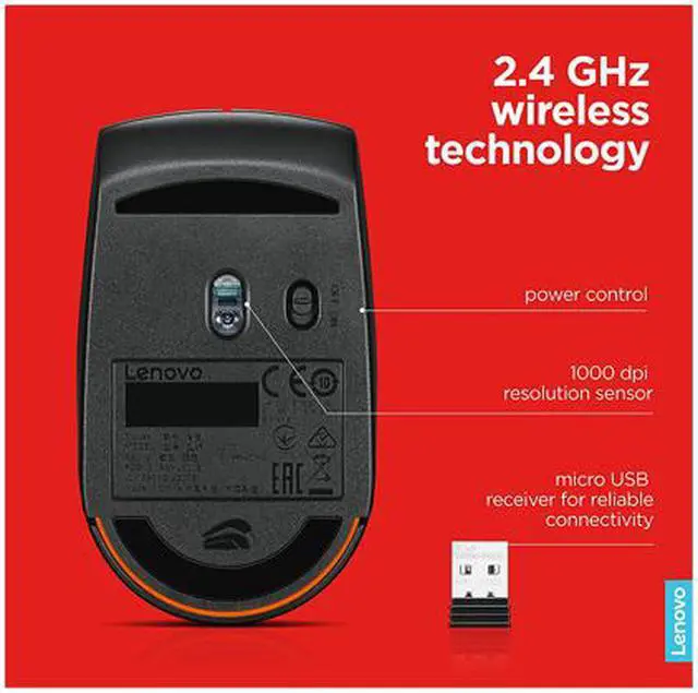 Alt view image 7 of 8 - Lenovo Wireless Mouse