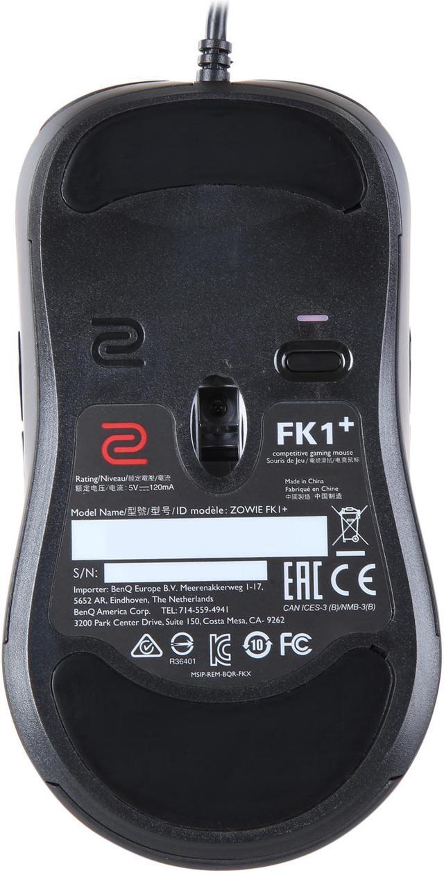 Alt view image 6 of 6 - BenQ ZOWIE FK1+ Gaming Mouse, X-Large Ambidextrous Low Profile Design, Driverless, DPI / Hz / Lift-off Adjustable, Side Buttons, 6 Feet cable