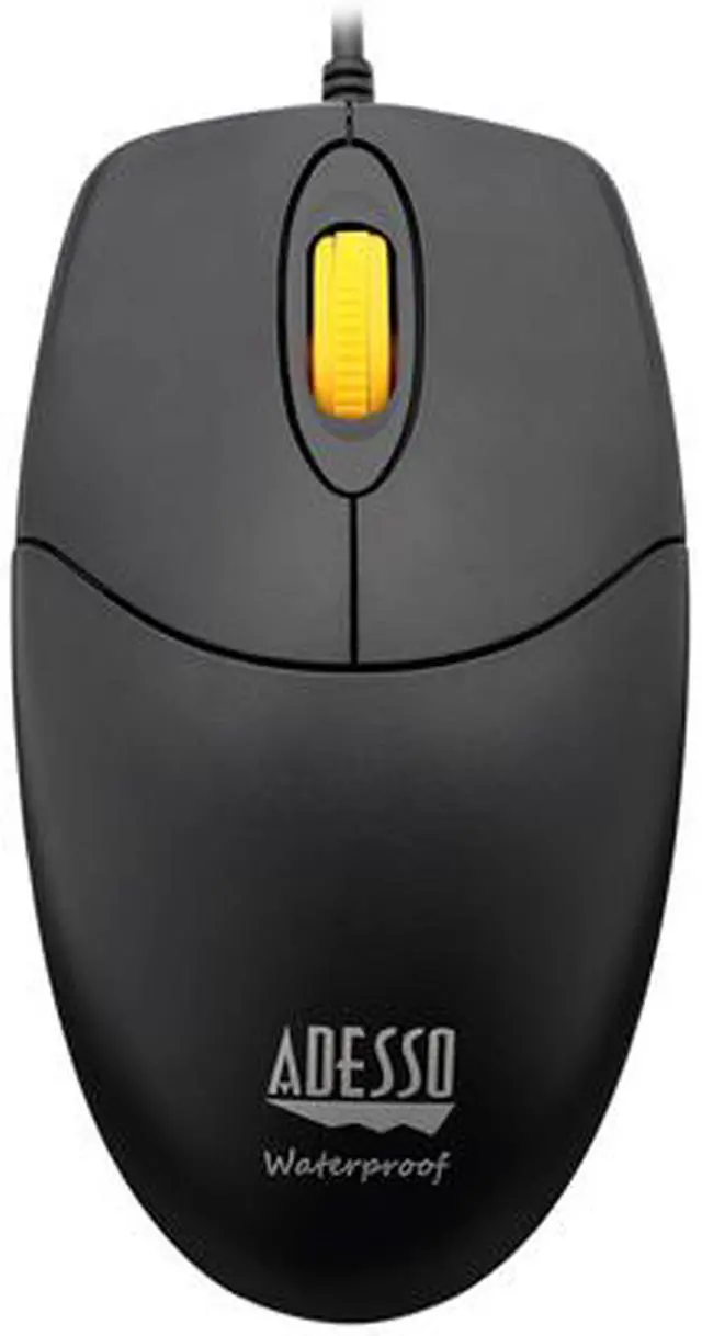 Alt view image 3 of 8 - Adesso Wired Waterproof Optical Mouse Black (IMOUSEW3)