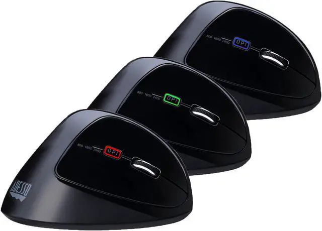 Alt view image 4 of 5 - ADESSO IMOUSEE30 ADESSO 2.4GHZ RF WIRELESS  VERTICAL ERGONOMIC MOUSE WITH PROGRAMMABLE DRIVER TO