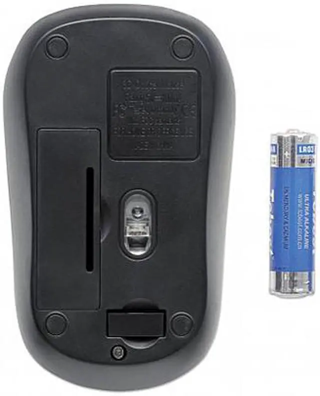 Alt view image 4 of 5 - Manhattan - Success Wireless Optical Mouse / USB, Three Buttons with Scroll Wheel, 1000 dpi, Green/Black