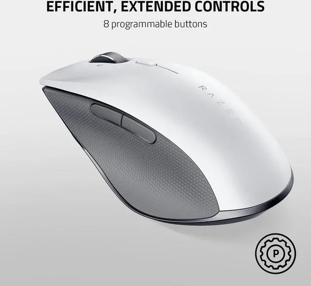 Alt view image 5 of 7 - Razer Pro Click Humanscale Wireless Mouse: Ergonomic Form Factor - 5G Advanced Optical Sensor - Multi-Host Connectivity - 8 Programmable Buttons - Extended Battery Life of up to 400 Hours