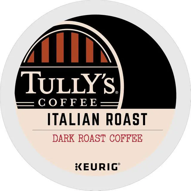 Main image of Tully's Coffee K-Cup Italian Roast Coffee, Keurig Single-Serve K-Cup Pods, Regular Dark Roast coffee, 24 Count / Box (193019)