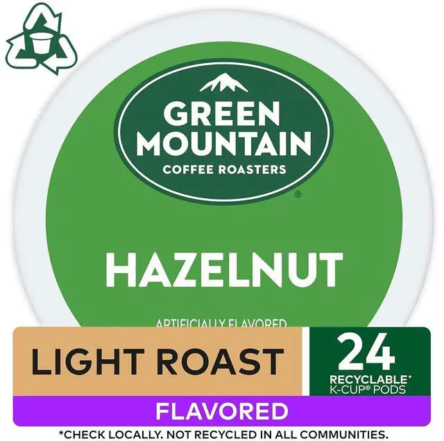 Alt view image 6 of 10 - Green Mountain Coffee Roasters Hazelnut, Single-Serve Keurig K-Cup Pods, Light Roast Coffee, 24 Count/Box