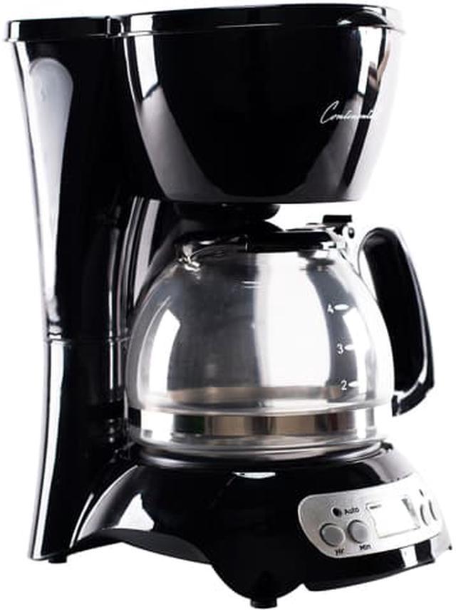 Continental Electric CP43929 4-Cup Digital Coffee Maker, Black ...