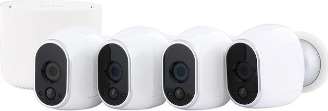 Arlo 720P HD Security Camera System VMS3430 - 4 Wire-Free Battery Cameras  with Indoor/Outdoor, Night Vision, Motion Detection 