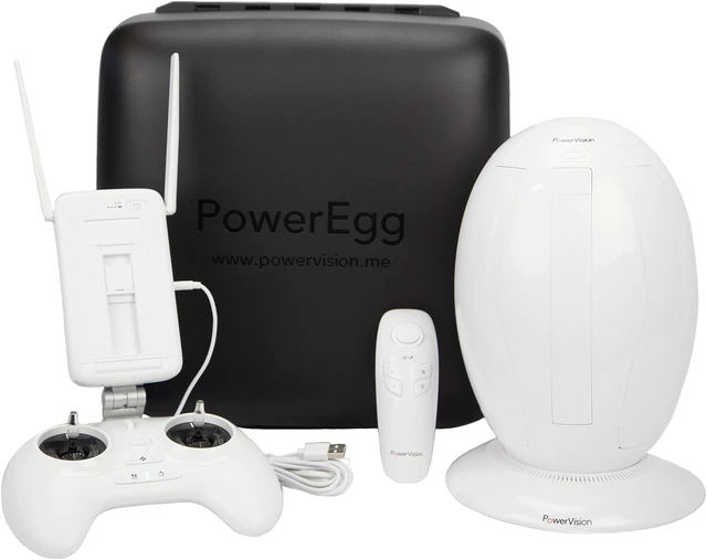 Alt view image 6 of 6 - PowerVision PowerEgg Drone with 360 Panoramic 4K HD Camera and 3-axis Gimbal White PEG10