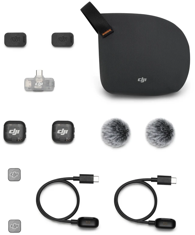 Alt view image 7 of 7 - DJI Mic 3 (Mobile 1RX + 2TX) - Wireless Microphone System for Mobile Devices, USB-C Plug