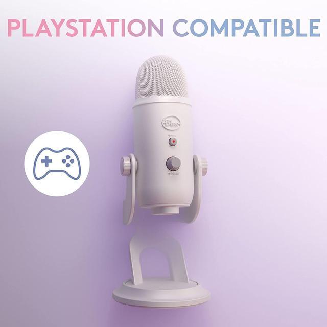 Alt view image 7 of 11 - Logitech Blue Yeti Premium USB Gaming Microphone for Streaming, Blue VO!CE Software, PC, Podcast, Studio, Computer Mic, Exclusive Streamlabs Themes, Special Edition Finish - White Mist