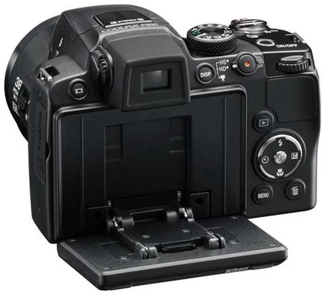 Alt view image 10 of 10 - Nikon COOLPIX P500 12.1 CMOS Digital Camera with 36x NIKKOR Wide-Angle Optical Zoom Lens and Full HD 1080p Video (Black)