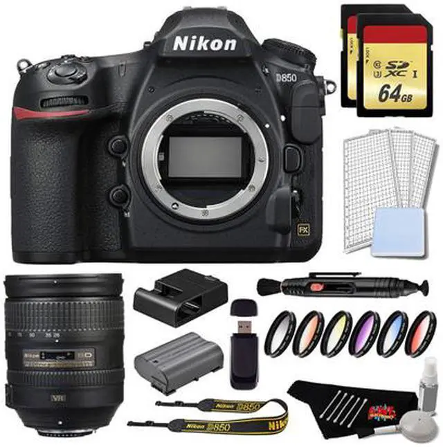Alt view image 4 of 4 - Nikon D850 DSLR Camera Gold Bundle + Nikon AF-S NIKKOR 28-300mm f/3.5-5.6G ED VR Lens (Intl Model)