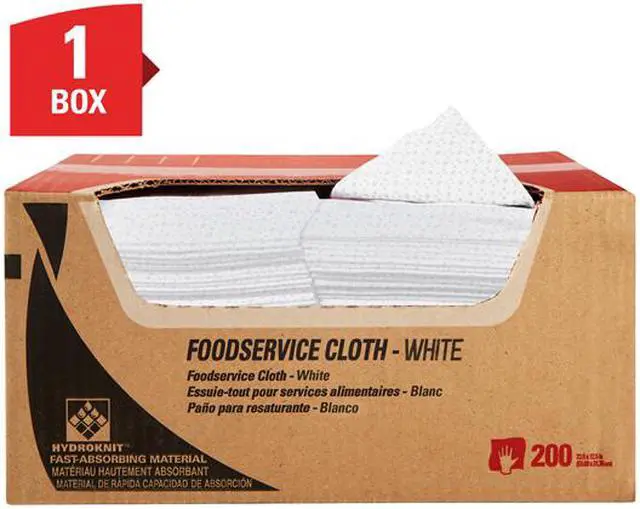 Alt view image 3 of 7 - WypAll X50 Extended Use Foodservice Towels Reusable Cloths (06053), Quarterfold, White, 1 Box, 200 Sheets