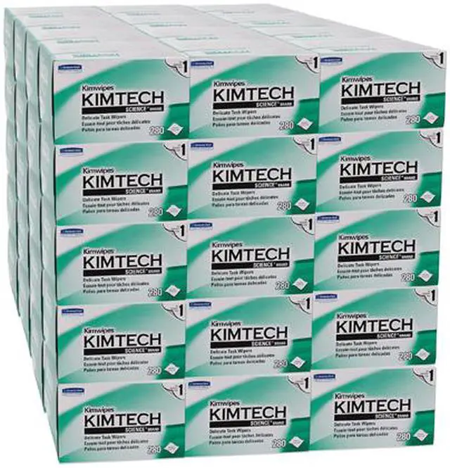 Alt view image 4 of 5 - Kimwipes Delicate Task Kimtech Science Wipers (34155), White, 1-PLY, 60 Pop-Up Boxes / Case, 280 Sheets / Box, 16,800 Sheets / Case
