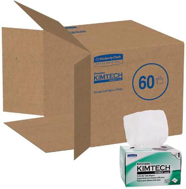 Alt view image 5 of 5 - Kimwipes Delicate Task Kimtech Science Wipers (34155), White, 1-PLY, 60 Pop-Up Boxes / Case, 280 Sheets / Box, 16,800 Sheets / Case