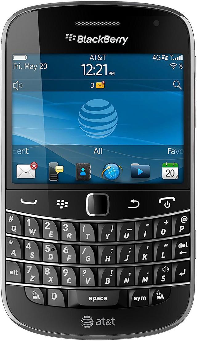 Refurbished: Blackberry Bold 9900 AT&T Unlocked GSM BlackBerry OS Phone w/  Full QWERTY Keyboard - Charcoal Black 