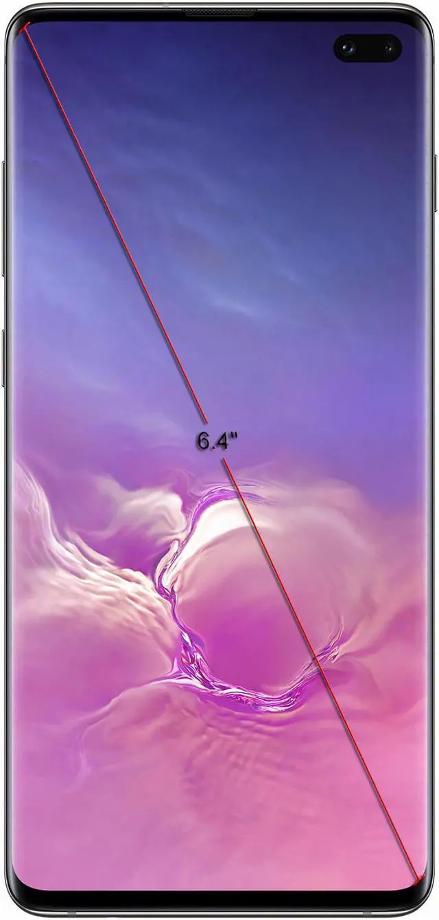 Alt view image 3 of 6 - Samsung Galaxy S10+ G975 128GB Unlocked GSM LTE Phone with Triple 12 MP + 12 MP + 16 MP Rear Camera - Prism Black (International Version)