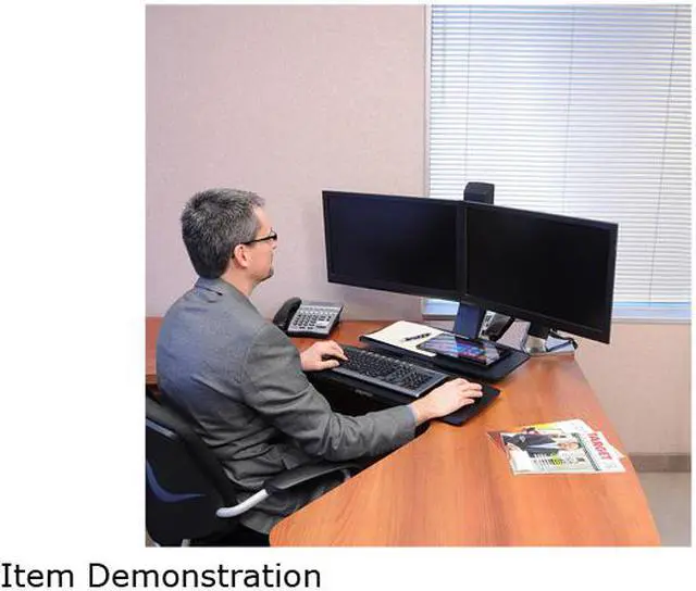Alt view image 3 of 4 - ERGOTRON WorkFit-A, Dual Workstation with Worksurface 24-316-026