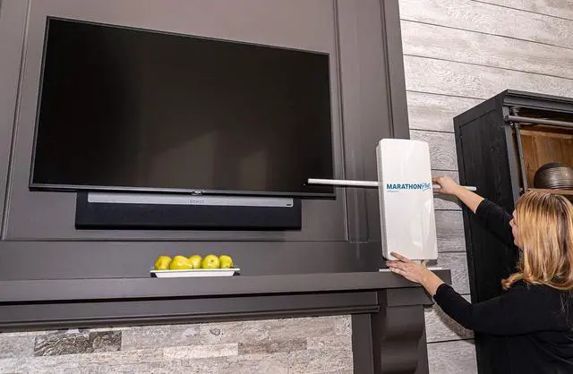 Alt view image 3 of 8 - New Marathon Platinum Long Distance HDTV Antenna. Top Rated Indoor/Outdoor antenna solution designed to power up to 6 or more TVs. One easy connection. Cut the Cord and start saving money today!