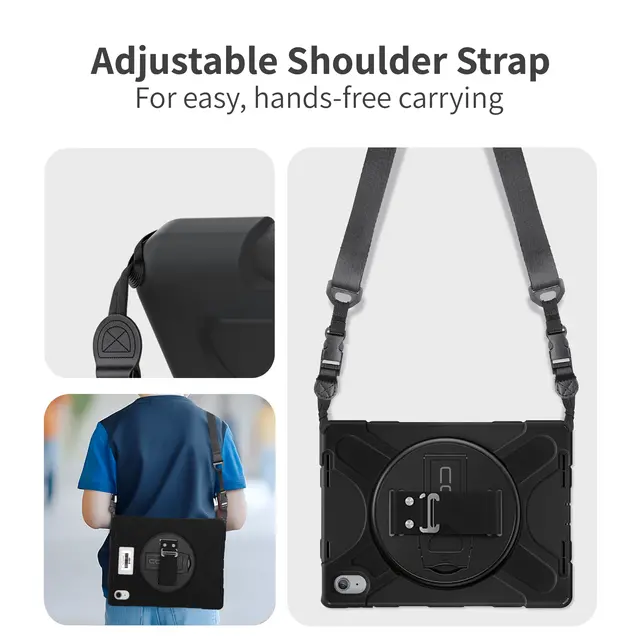 Alt view image 3 of 7 - CODi Rugged Case for Microsoft Surface Pro 9, 10 & 11 and Surface Pro Snapdragon X Plus 10/11 with Kickstand and Hand Strap