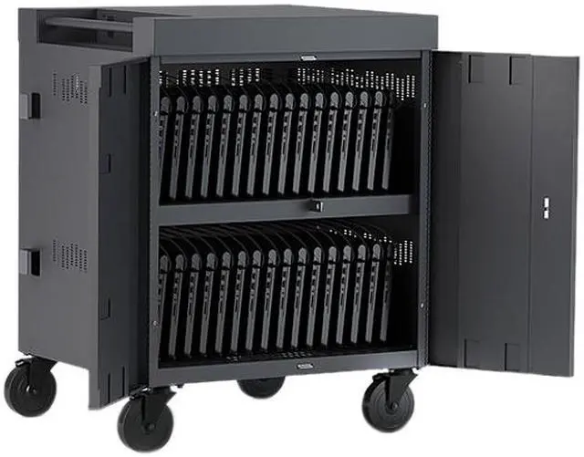 Alt view image 4 of 17 - BRETFORD MANUFACTURING TVC32PAC-CK CUBE CHARGE CART 32 AC BACK