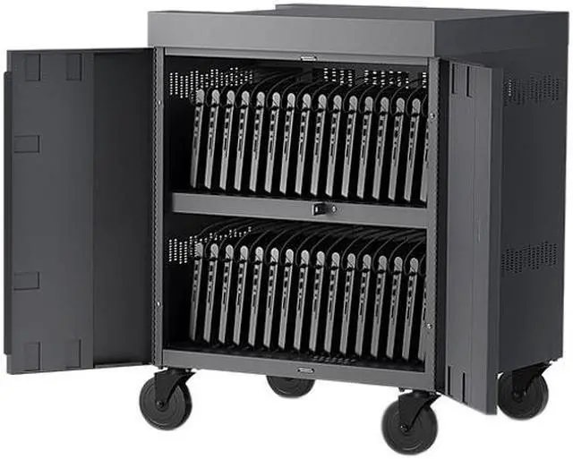 Alt view image 10 of 17 - BRETFORD MANUFACTURING TVC32PAC-CK CUBE CHARGE CART 32 AC BACK