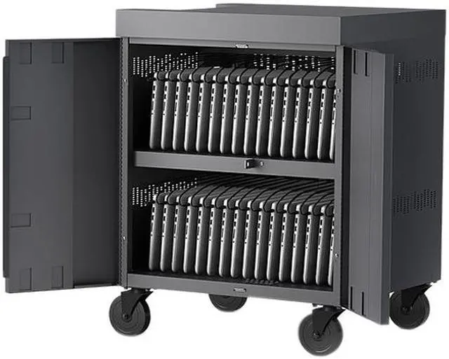 Alt view image 9 of 17 - BRETFORD MANUFACTURING TVC32PAC-CK CUBE CHARGE CART 32 AC BACK