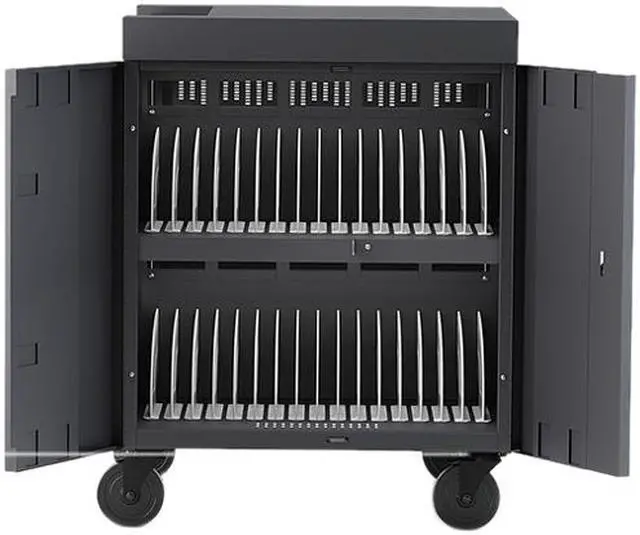 Alt view image 8 of 17 - BRETFORD MANUFACTURING TVC32PAC-CK CUBE CHARGE CART 32 AC BACK