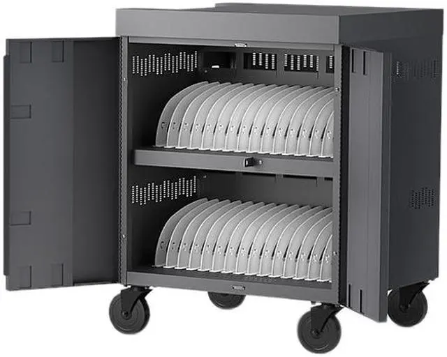 Alt view image 11 of 17 - BRETFORD MANUFACTURING TVC32PAC-CK CUBE CHARGE CART 32 AC BACK