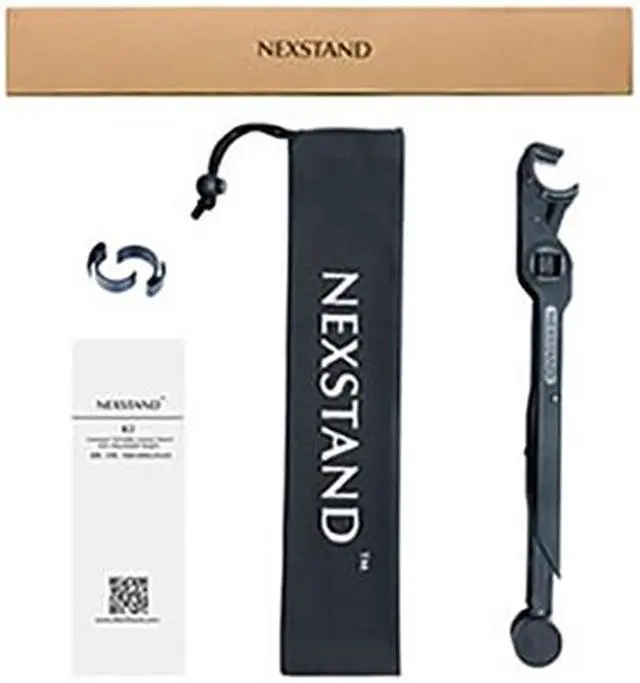 Alt view image 3 of 7 - Nexstand Laptop Stand Up to 17'' 10Kg 7 Level Adjustable Portable Light Stand Notebook Desk Holder