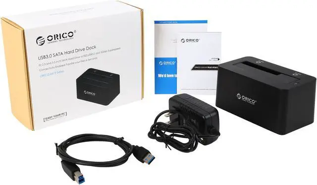 Alt view image 6 of 6 - ORICO 6619US3-BK SuperSpeed USB 3.0 to SATA Hard Drive Docking Station for 2.5" and 3.5" HDD, SSD [8TB Support]