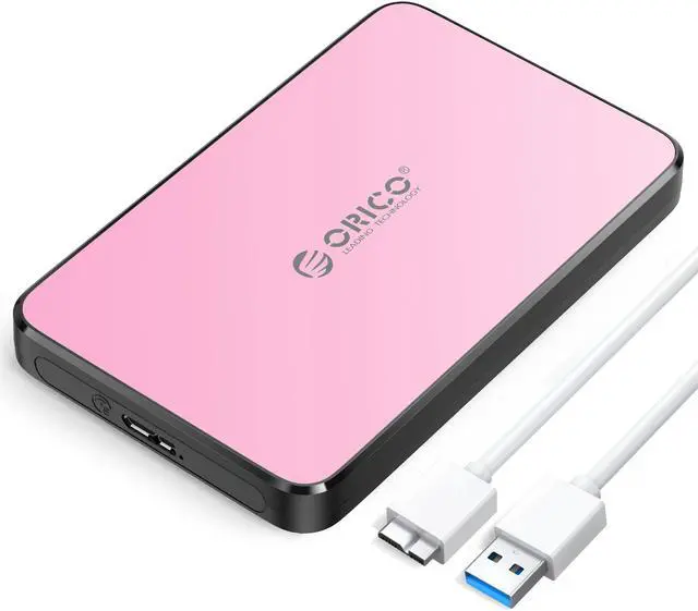 Main image of ORICO 2.5" USB 3.0 SATA External Hard Drive Enclosure Tool-less installation for 2.5 inch 9mm 7.5 mm SATA HDD SSD Enclosure [UASP Supported]- Red