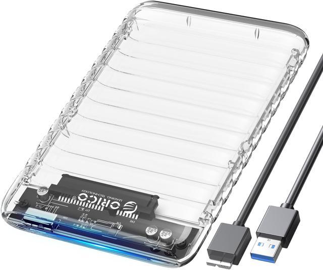 måske ekstensivt bevæge sig ORICO 2.5" Transparent USB 3.0 to SATA 3.0 External Hard Drive Disk  Enclosure Box, USB 3.0 High-Speed Case for 2.5" HDD / SSD, Case Support  UASP Protocol SATA III Tool Free [Upgrade
