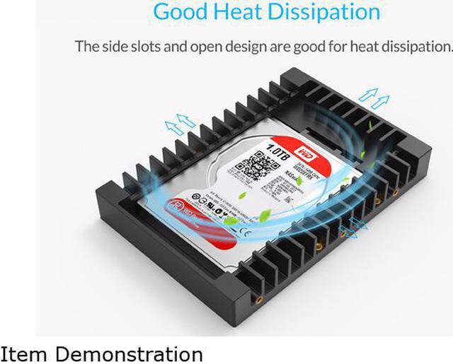 Alt view image 6 of 7 - ORICO 2.5 SSD SATA to 3.5 Hard Drive Adapter Internal Drive Bay Converter Mounting Bracket Caddy Tray for 7 / 9.5 / 12.5mm 2.5 inch HDD / SSD with SATA III Interface(1125SS)