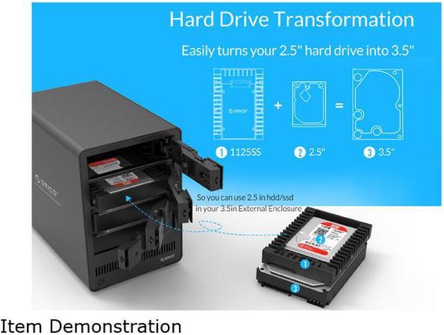 Alt view image 7 of 7 - ORICO 2.5 SSD SATA to 3.5 Hard Drive Adapter Internal Drive Bay Converter Mounting Bracket Caddy Tray for 7 / 9.5 / 12.5mm 2.5 inch HDD / SSD with SATA III Interface(1125SS)
