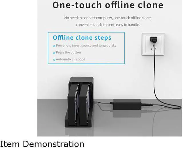 Alt view image 4 of 7 - [Clone] ORICO USB 3.0 to SATA Dual Bay Hard Drive Docking Station SATA III UASP UP TO 5Gbps Horizontal Lay-Flat HDD Installation Design for 2.5 Inch & 3.5 Inch HDD SSD Tool-Free