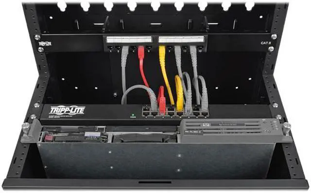 Alt view image 8 of 8 - Tripp Lite - SRWF12U38 - Tripp Lite 12U Wallmount Low Profile Vertical Rack Enclosure Server Cabinet - 19 12U Wide x 35